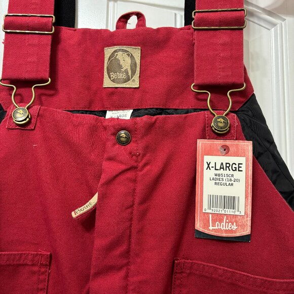 NWT Berne Women's Softstone Duck Insulated Bib Overalls - Picture 7 of 7